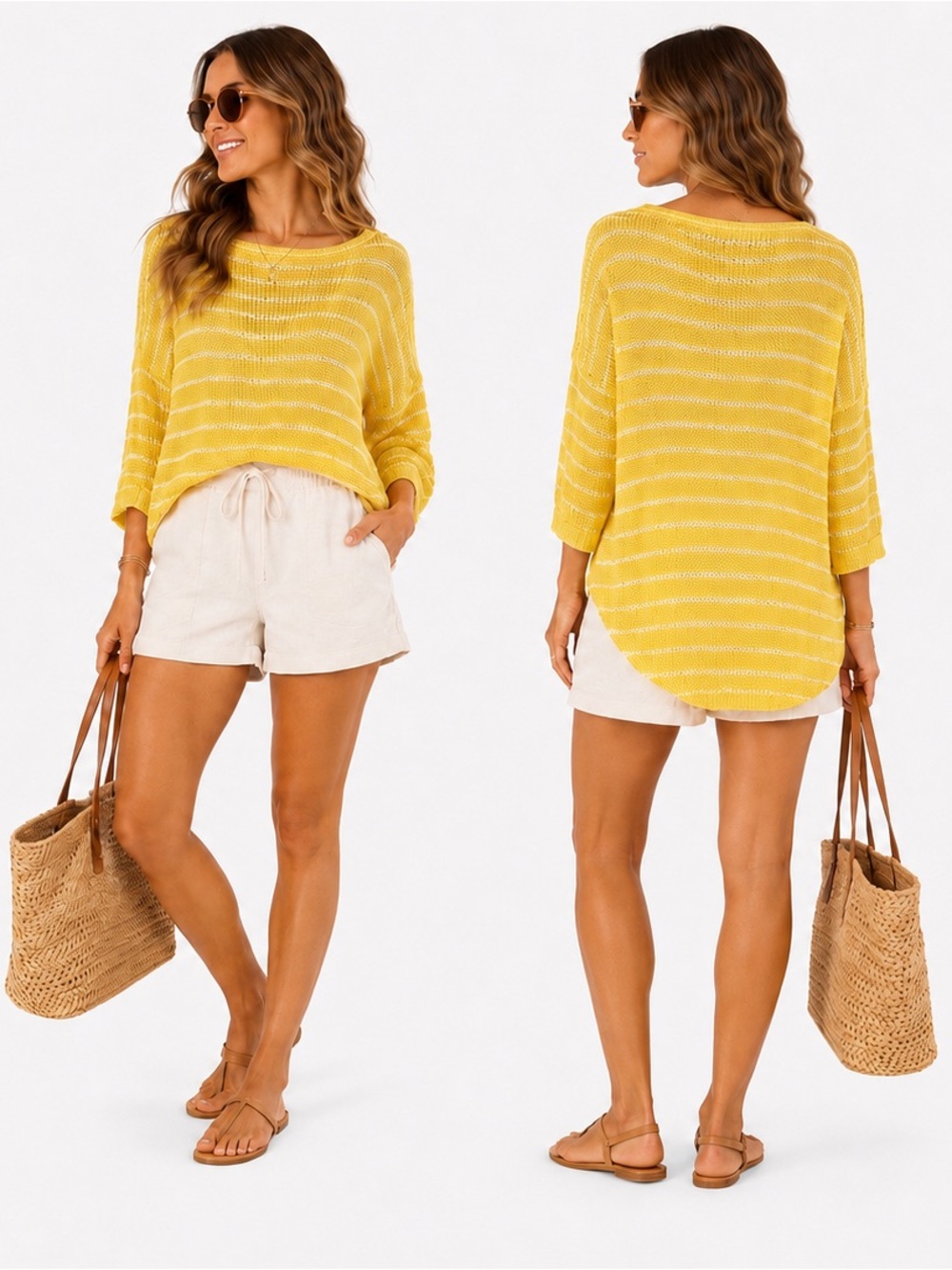 Goodnight Macaroon Loose Knit Boatneck Women's Summer Sweater OS